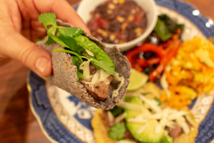 GRILLED STEAK TACOS WITH HOMEMADE CORN TORTILLAS